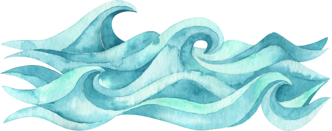 watercolor waves